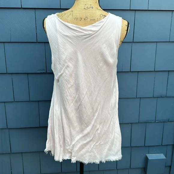 Liabella pale pink tank top ruffle large cute - Picture 5 of 7